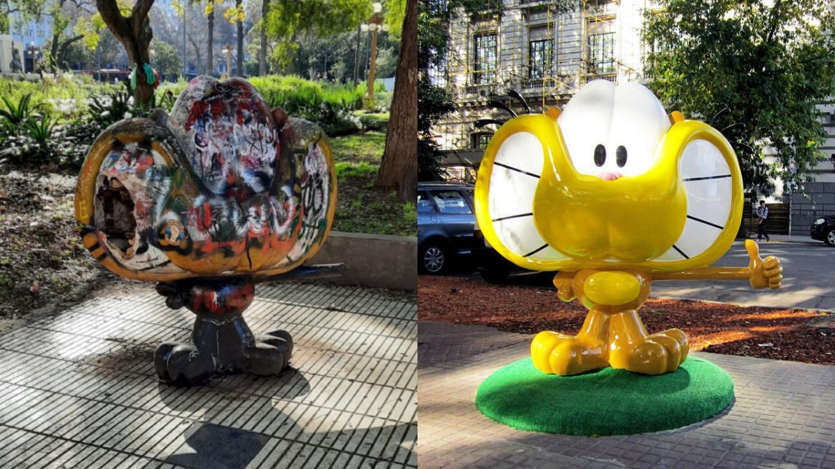 Destruyen estatua con "tecnología antivándalica"