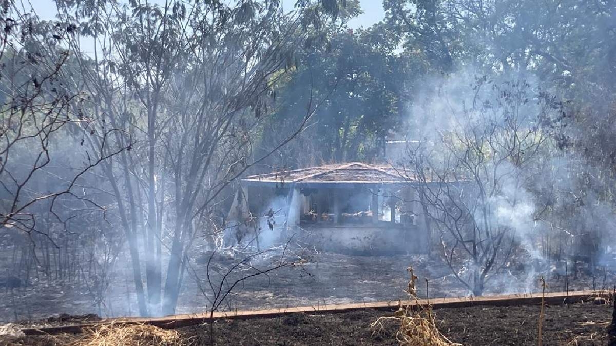 Se registra incendio en balneario de Zacatepec