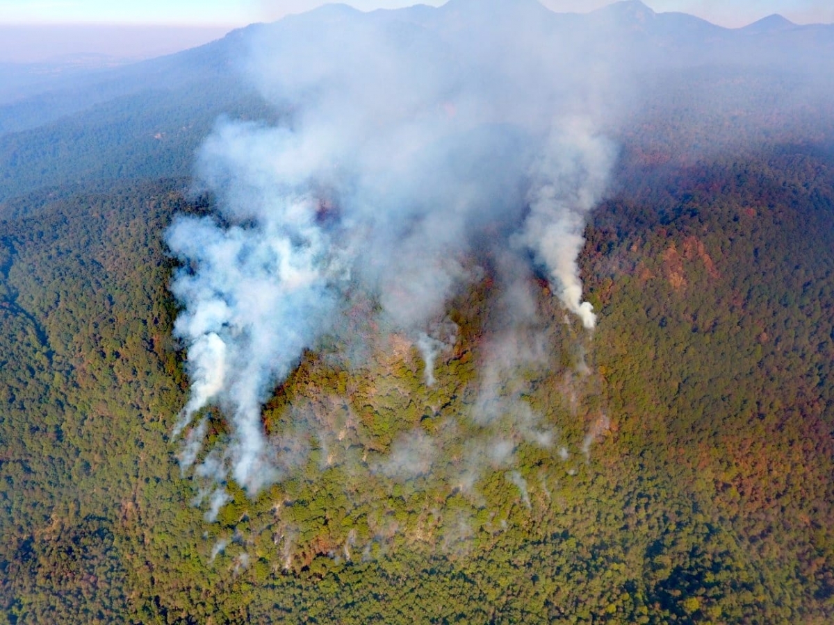 Atiende Mando Unificado incendio en cerro 'Ocelotzin', en Huitzilac