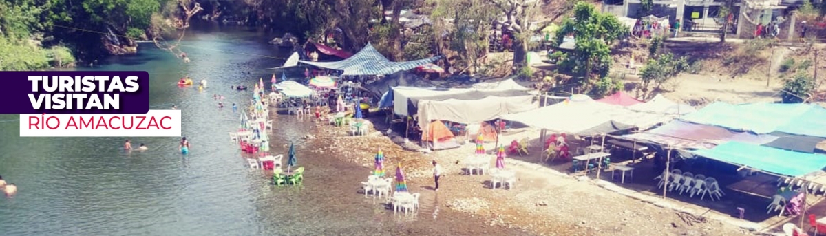 Arriban bañistas a zona del río Amacuzac