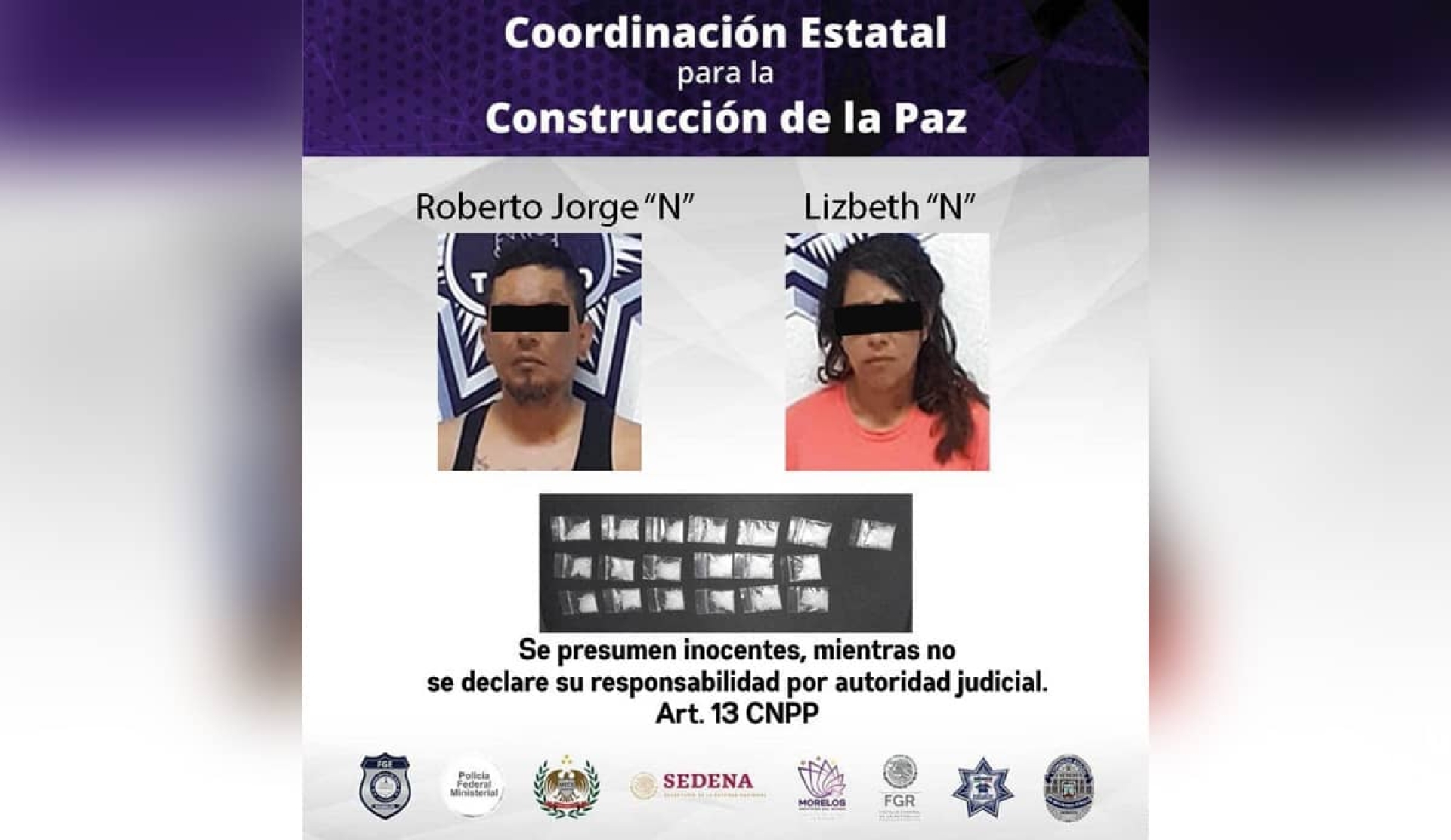 Arrestan a pareja en poder de 'cristal'