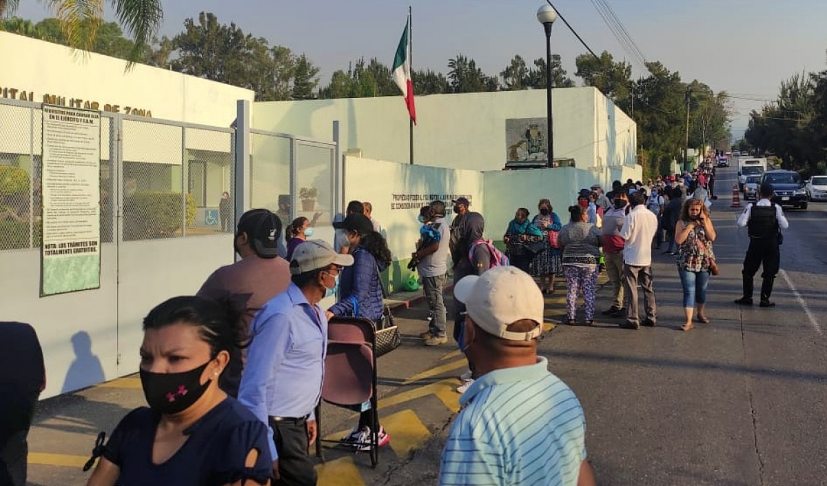 Segunda jornada de vacunación anticovid a adultos mayores en Cuernavaca