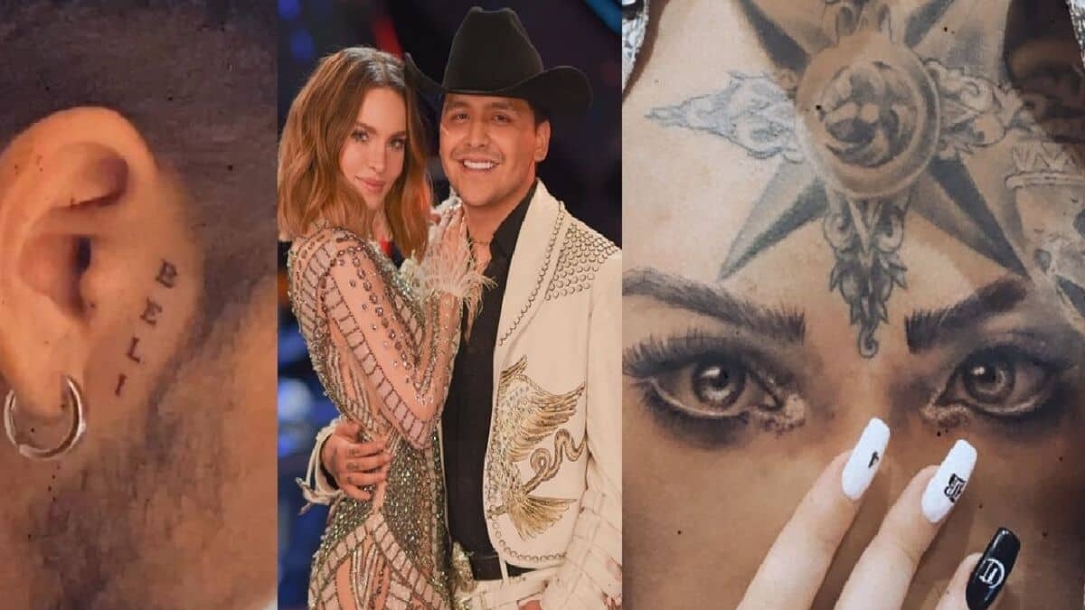 Christian Nodal borra de su pecho el tatuaje de los ojos de Belinda
