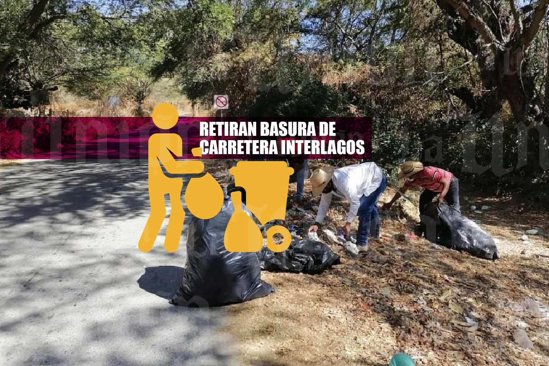 Retiran basura de la carretera interlagos