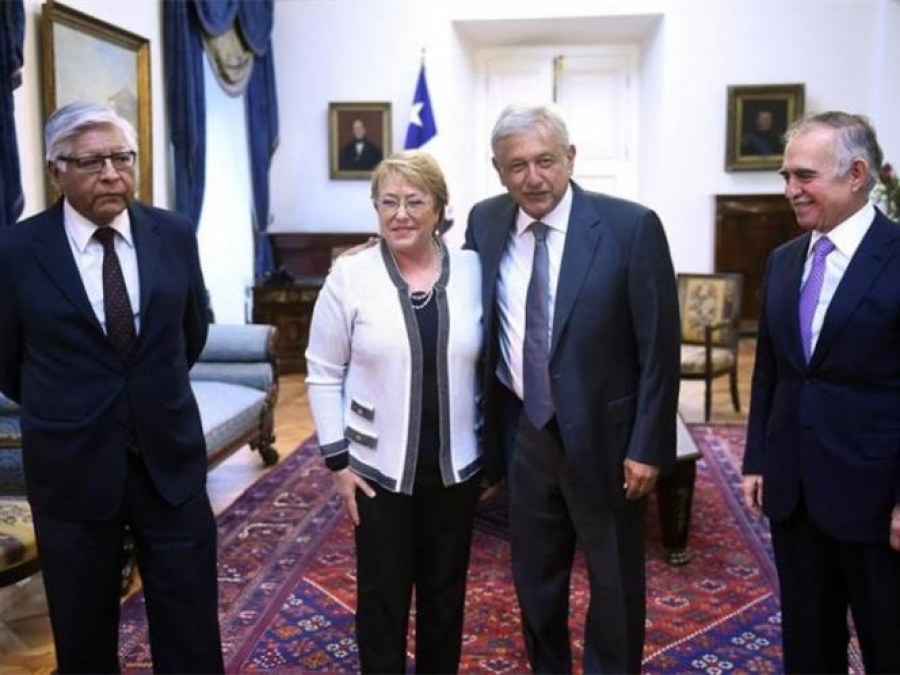 AMLO se reúne con Michelle Bachelet en Chile