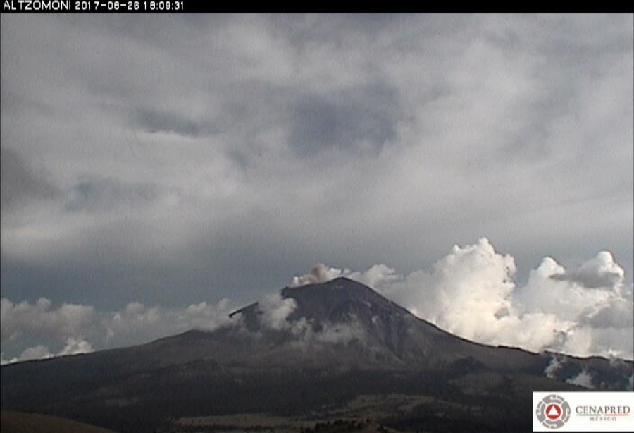 Llega a 720 exhalaciones el Popocatépetl
