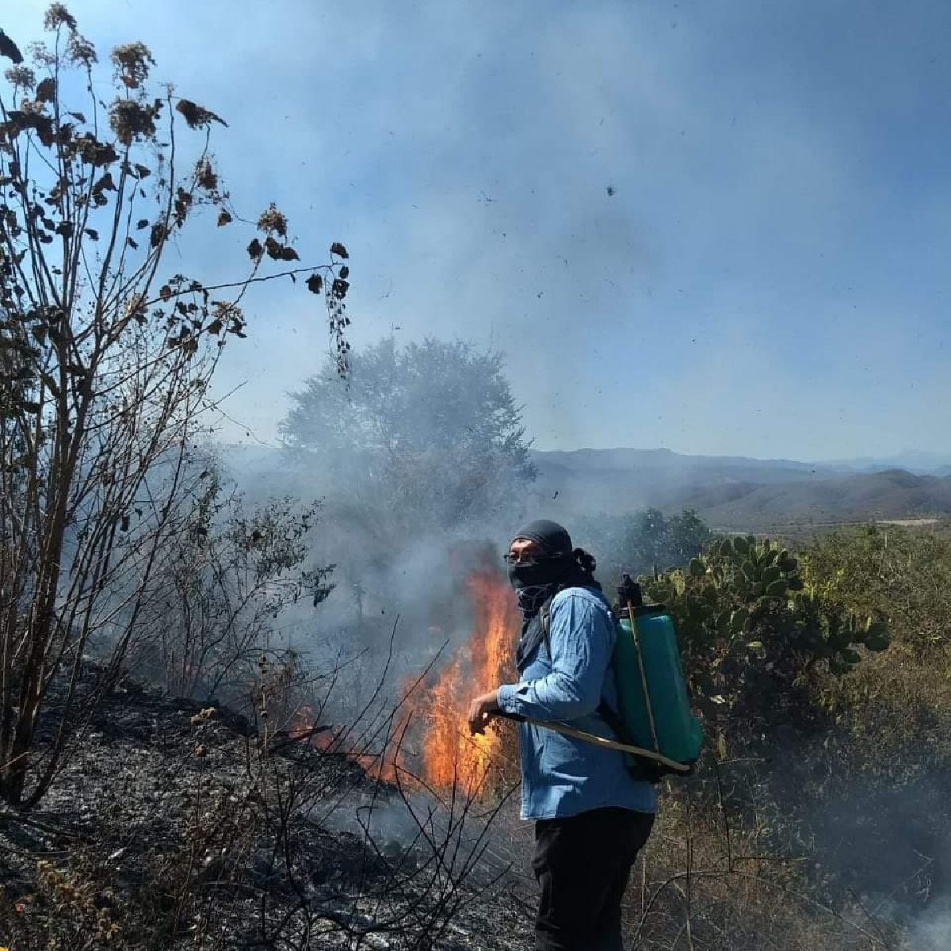 Se incendian 1.5 hectáreas de pastizal en Xochicalco