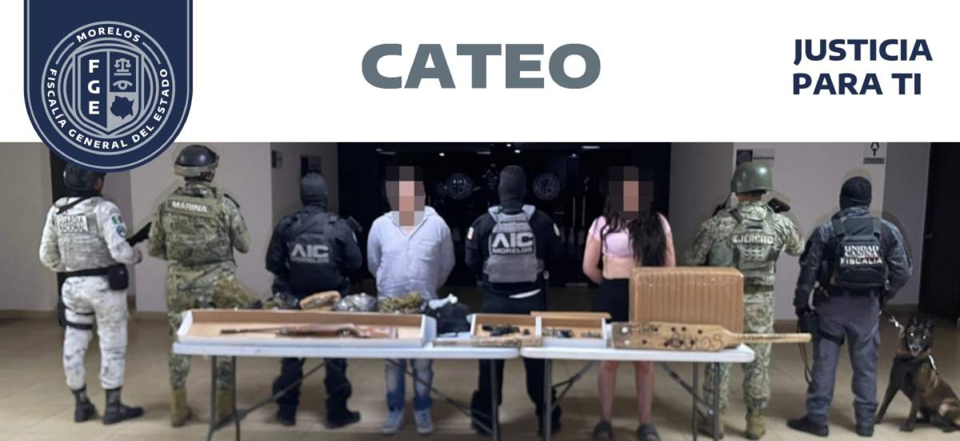 Arrestan a pareja durante cateo en Jiutepec