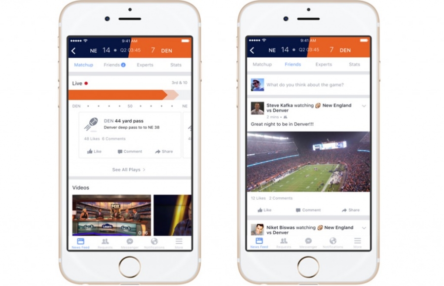 Facebook anuncia "Sports Stadium", una plataforma deportiva en tiempo real
