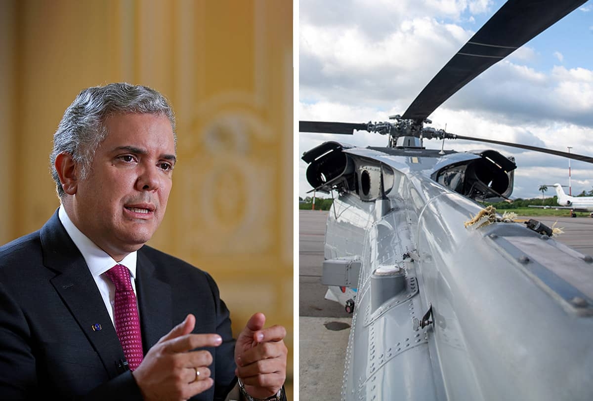 Atacan helicóptero donde viajaba el presidente de Colombia, Iván Duque