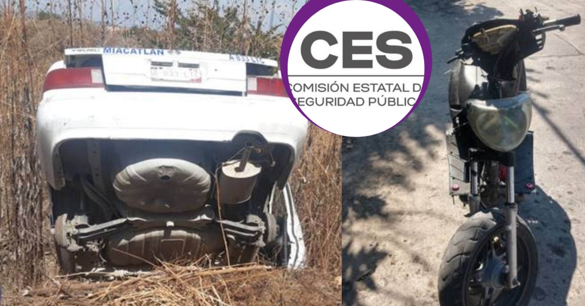 Encuentran un taxi y una motoneta con reporte de robo