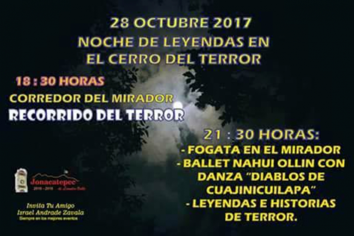 Jonacatepec alista la “Noche de leyendas en el cerro del Terror”