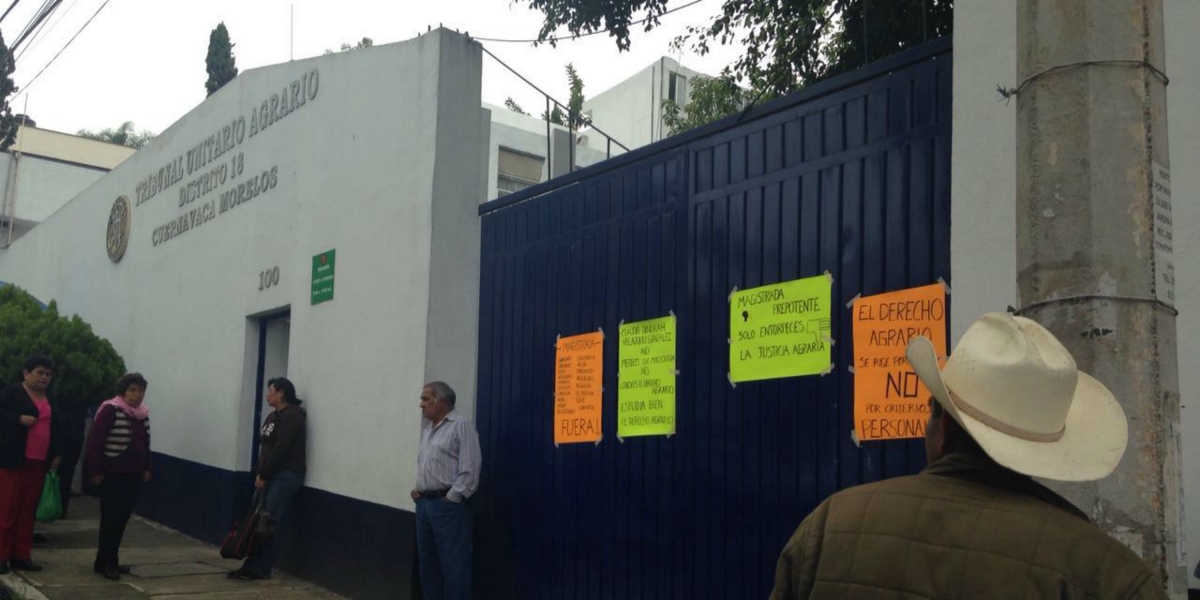 Toman ejidatarios el Tribunal Unitario Agrario en Cuernavaca