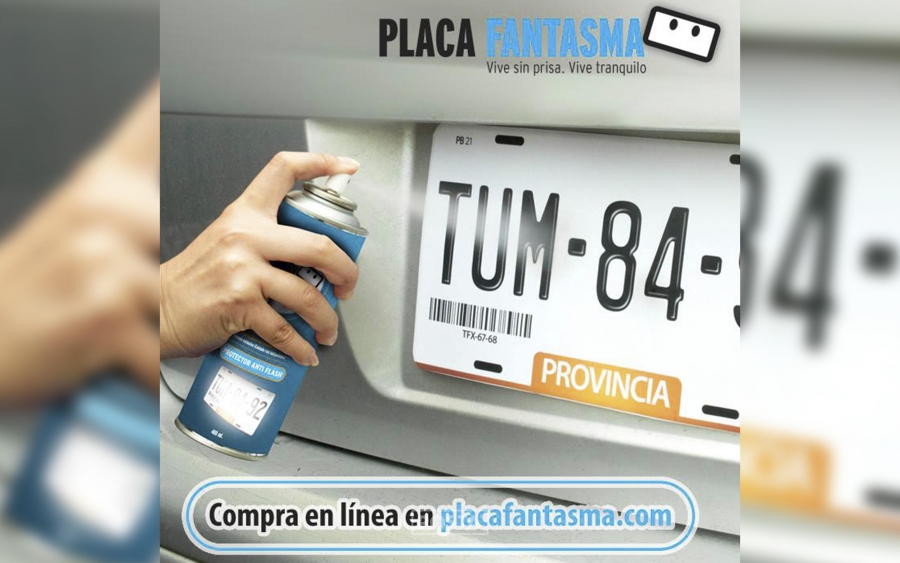 Promocionan “Placa Fantasma” para evitar las fotomultas
