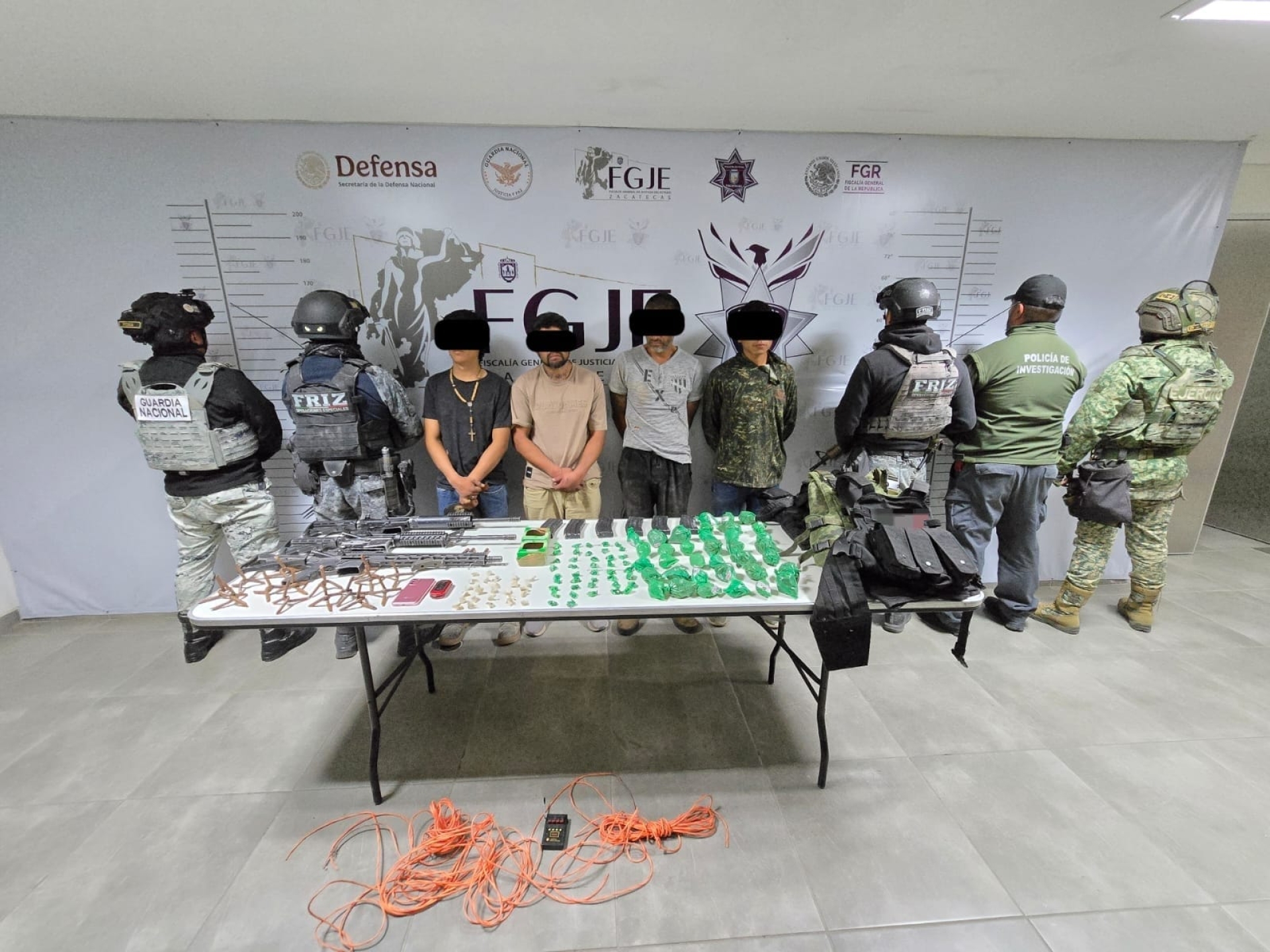 Desarticulan célula criminal tras enfrentamiento en Villanueva, Zacatecas