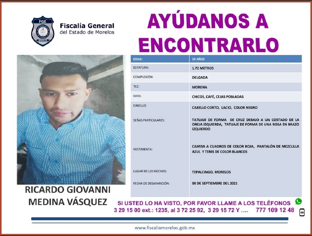 Desapareció en Tepalcingo hace casi un mes