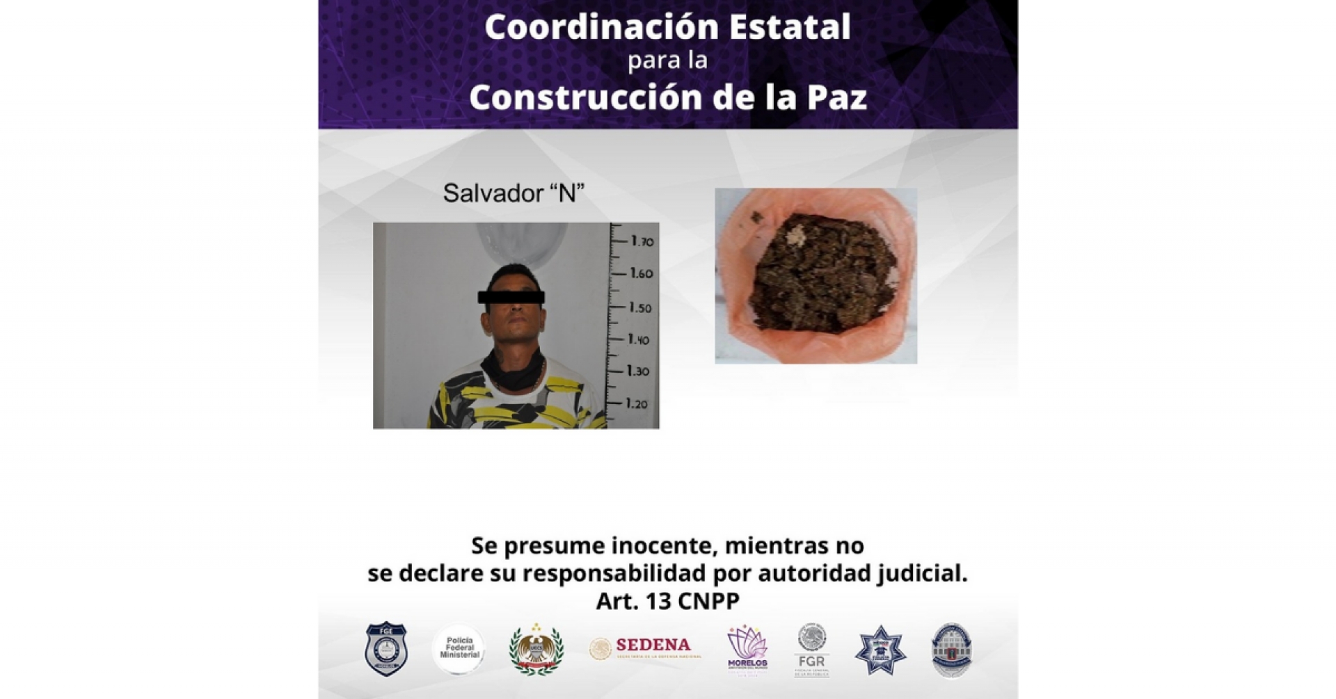 Detenido en la colonia Amador Salazar por llevar marihuana