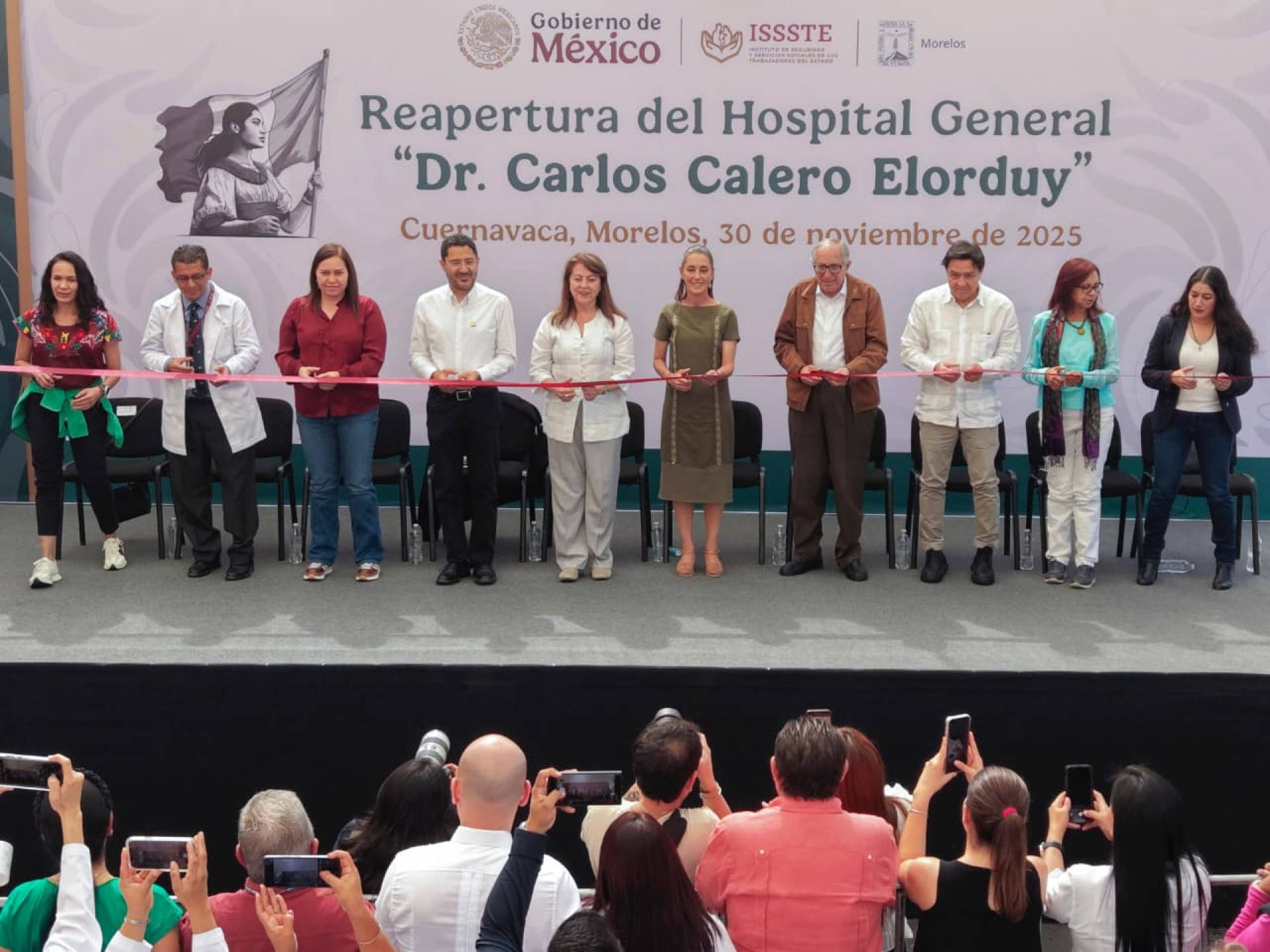 Reabren gobernadora Margarita González Saravia y presidenta Claudia Sheinbaum el hospital general del ISSSTE 'Dr. Carlos Calero Elorduy'