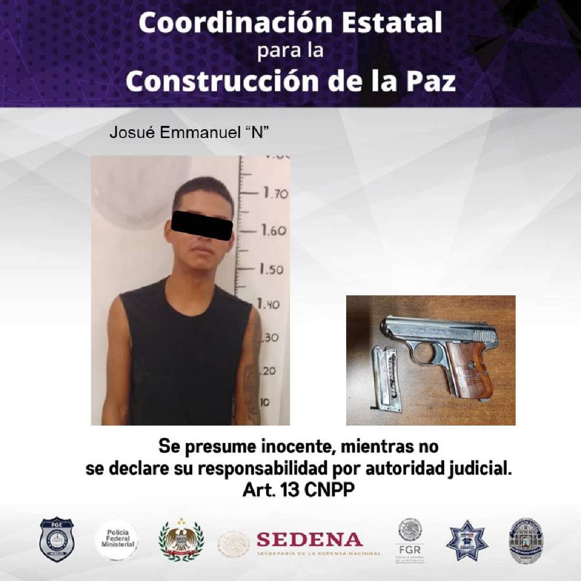 Atrapan a joven armado en Yautepec