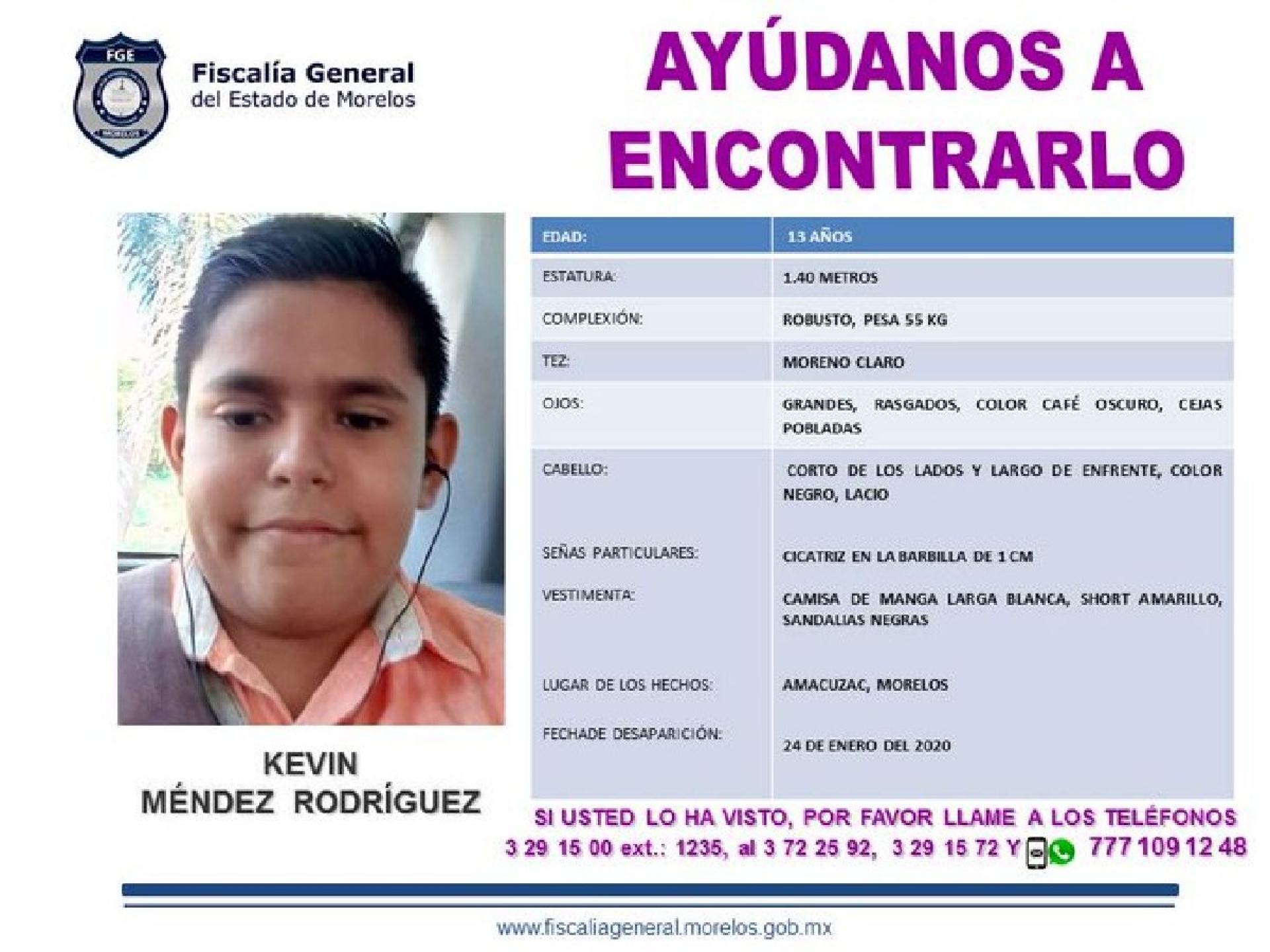 Buscan a adolescente que desapareció en Amacuzac