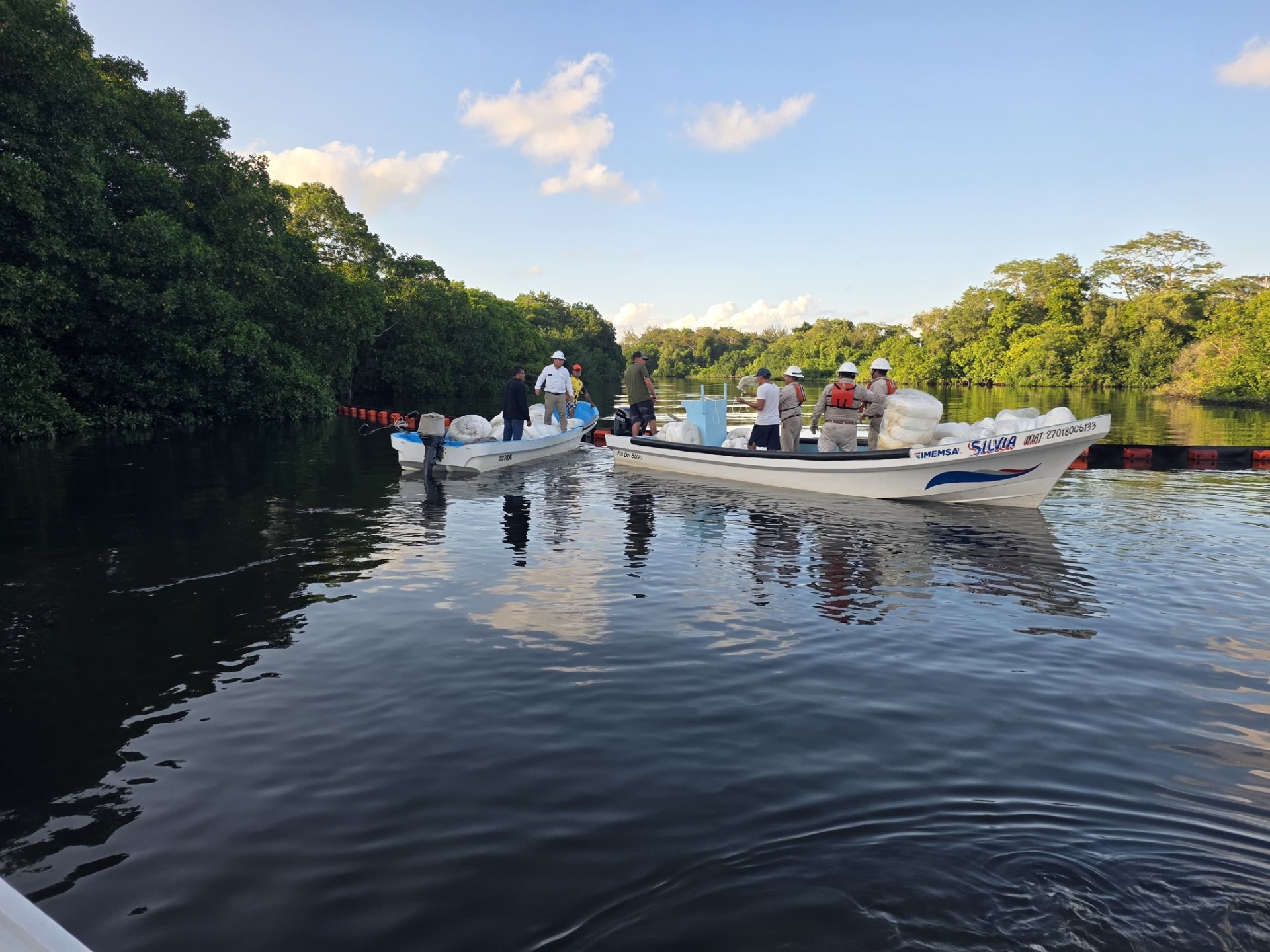 Gobierno despliega operativos y recursos por derrame en Golfo de México