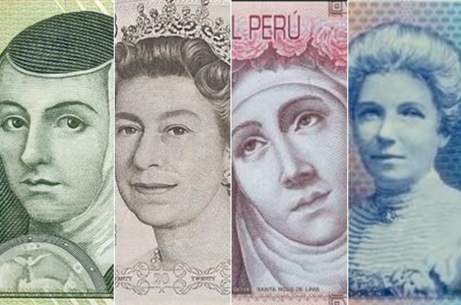 Conoce los rostros femeninos de los billetes en el mundo