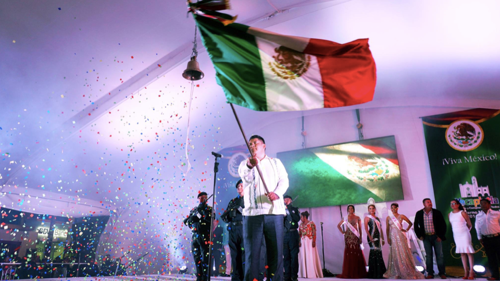 Encabeza Francisco Sánchez Zavala festejos patrios en Yecapixtla