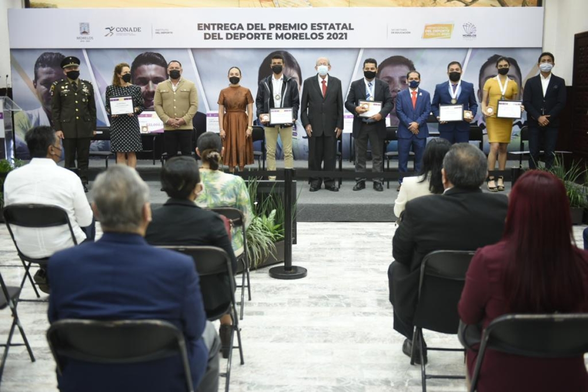 Entregan 'Premio Estatal del Deporte Morelos 2021'