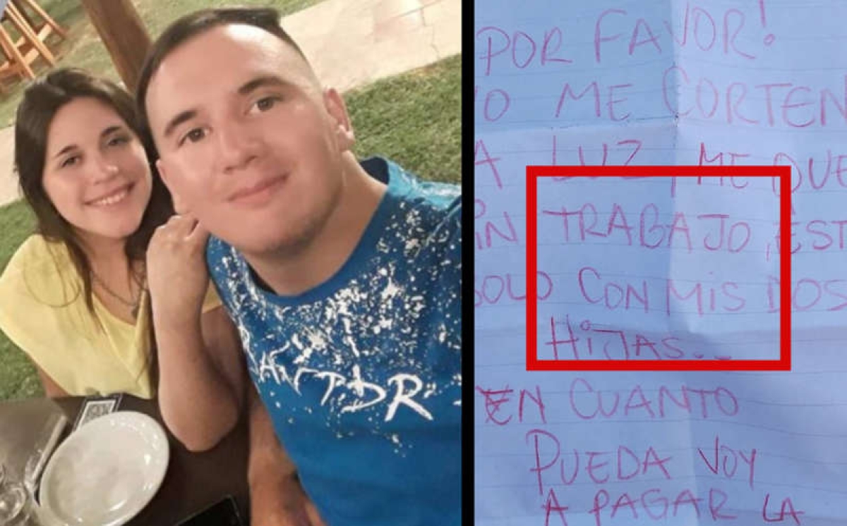 Pide que no le corten la luz con escrito en medidor: 'Me quedé sin trabajo, estoy solo con mis hijas'