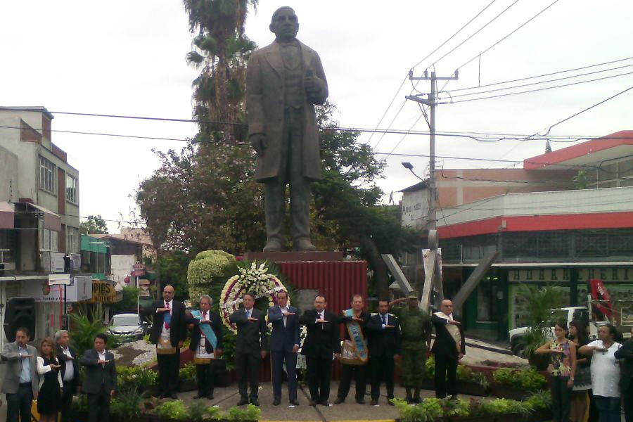 Conmemoran el 210 aniversario del Natalicio de Benito Juárez