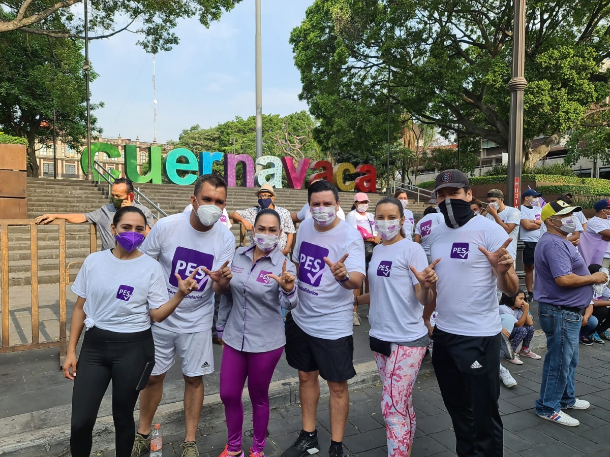 Acompaña líder del PES Morelos a candidata, en carrera-caminata 'Por la vida y la familia'