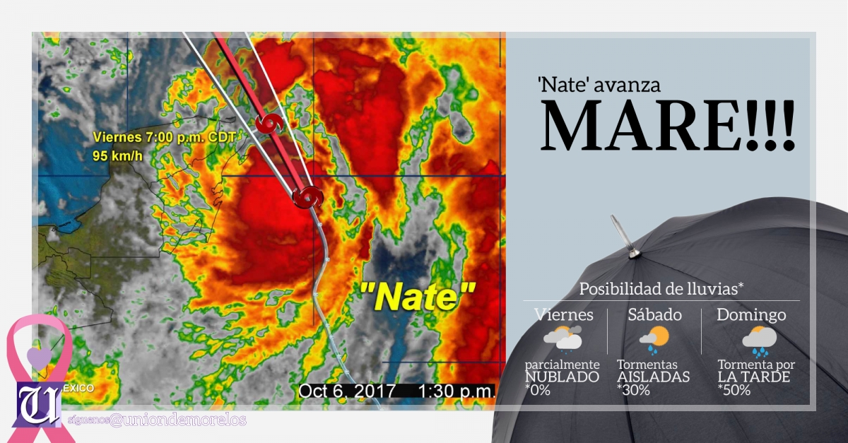 'Nate' avanza hacia la península de Yucatán