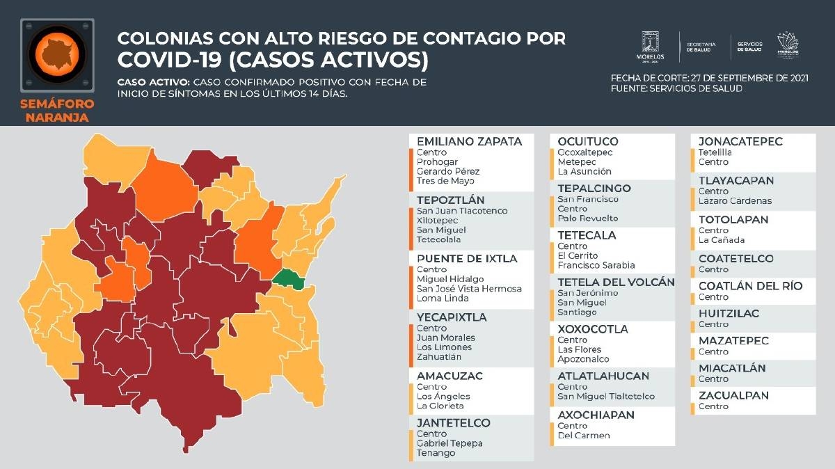 Dan a conocer las colonias con más alto riesgo de contagio de covid-19