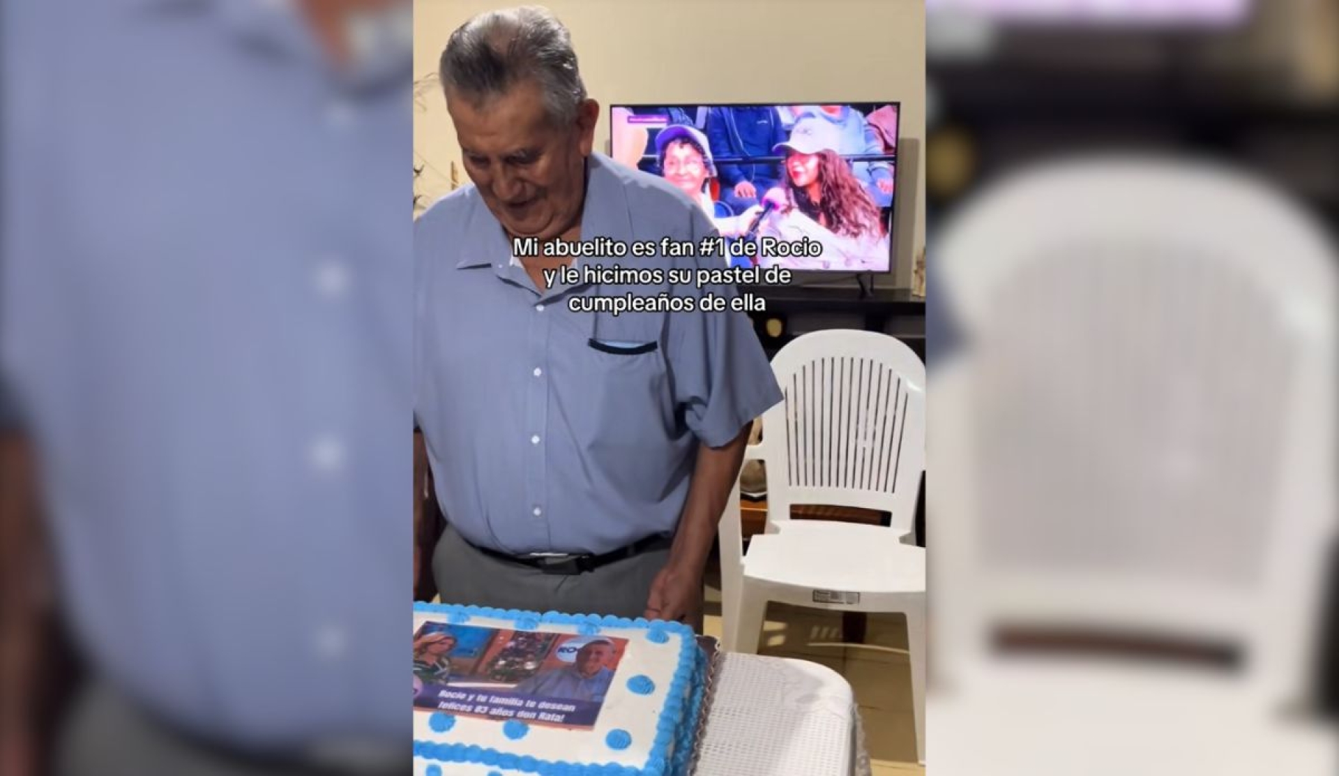 Abuelito celebra sus 83 años con emotiva fiesta de su programa favorito