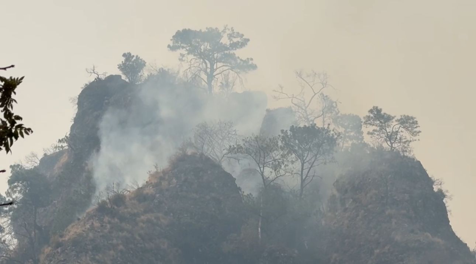 Exhortan autoridades sanitarias a prevenir intoxicaciones por humo derivado de incendio forestal en Tepoztlán