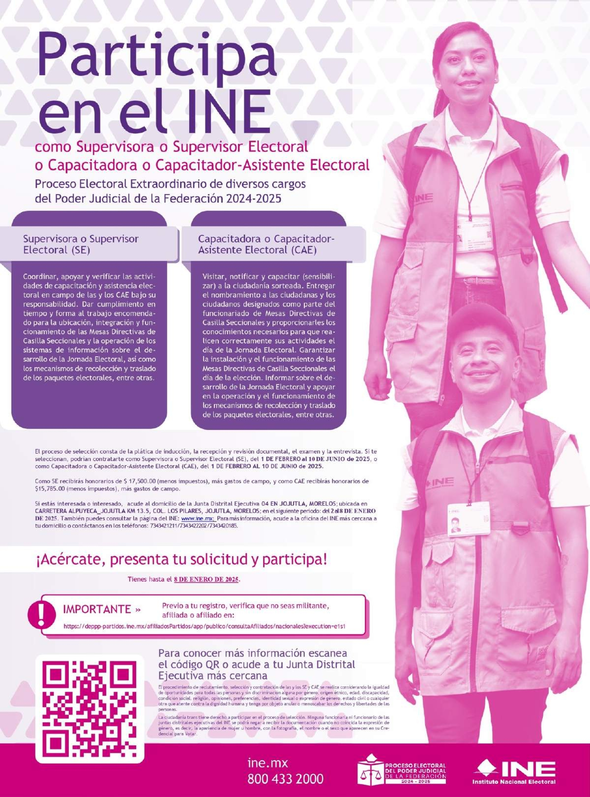 Cierra convocatoria para elegir capacitadores y supervisores electorales