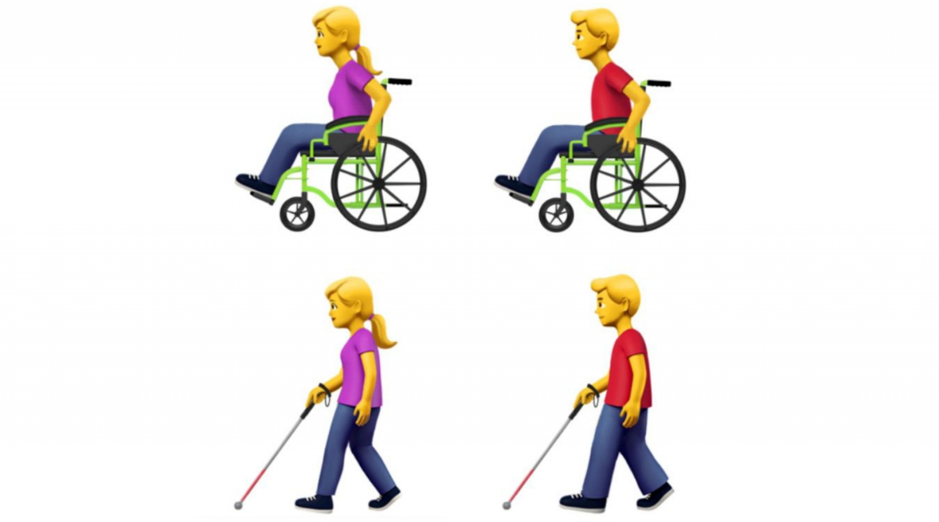 Apple diseñó nuevos emojis para las personas con discapacidad