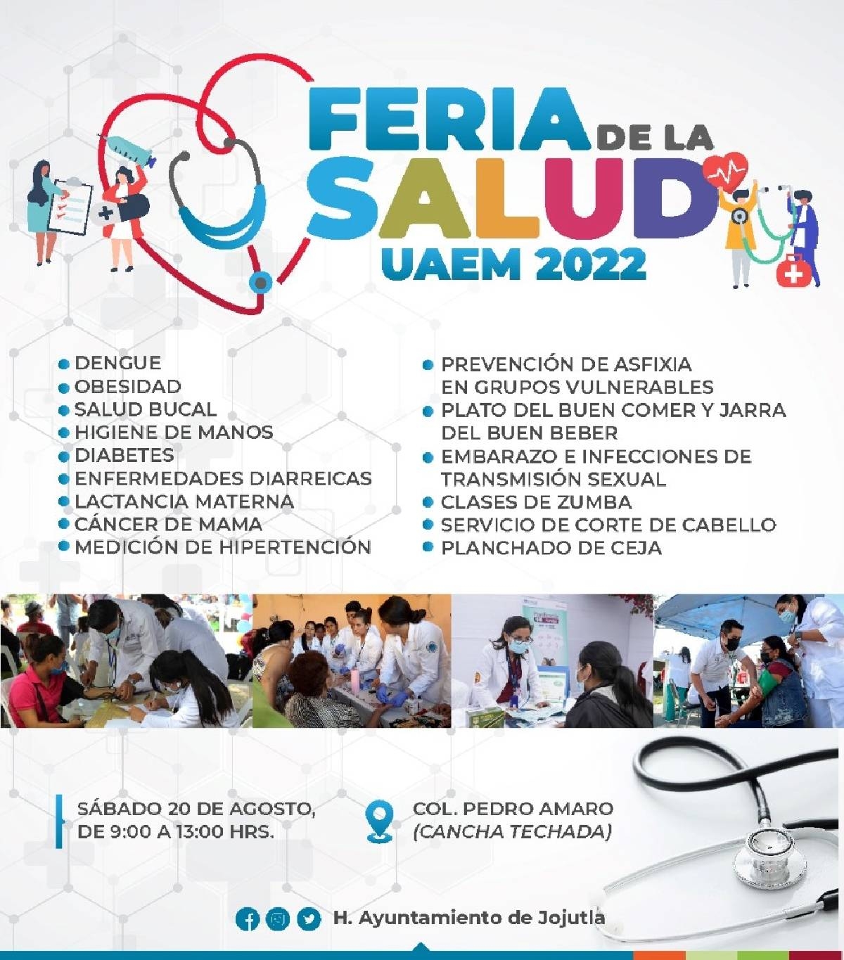 Anuncian Feria de la Salud UAEM 2022 en Jojutla