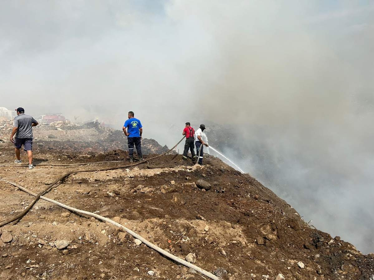 Se registra incendio en el relleno sanitario de El Polvorín