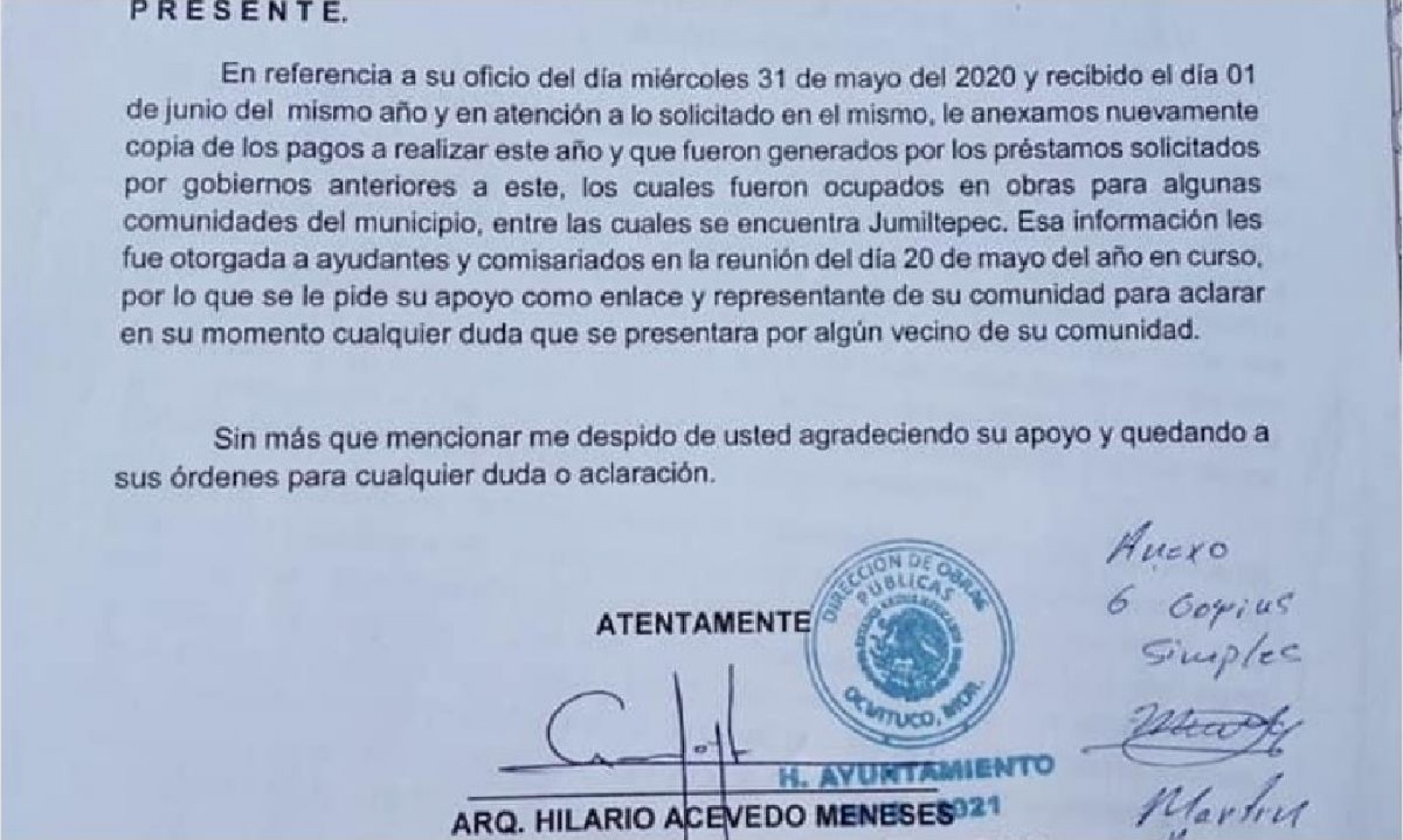 Recibirán menos recursos comunidades de Ocuituco por recortes