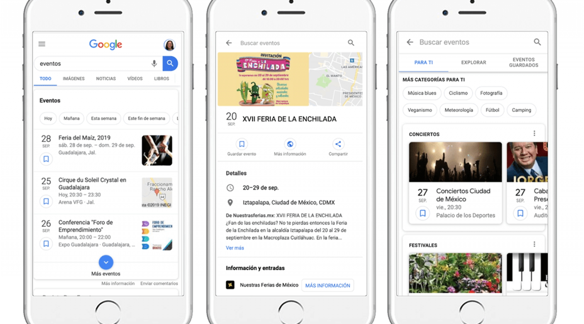 Google te ayuda a encontrar conciertos y eventos cerca de ti más fácil