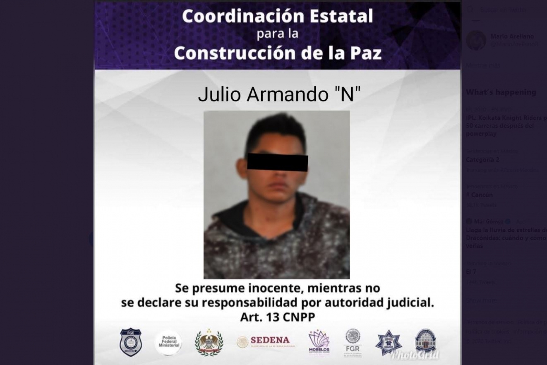 Fue arrestado por abuso sexual y privación ilegal de la libertad