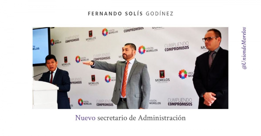 Toma protesta Fernando Solís Godínez como secretario de Administración