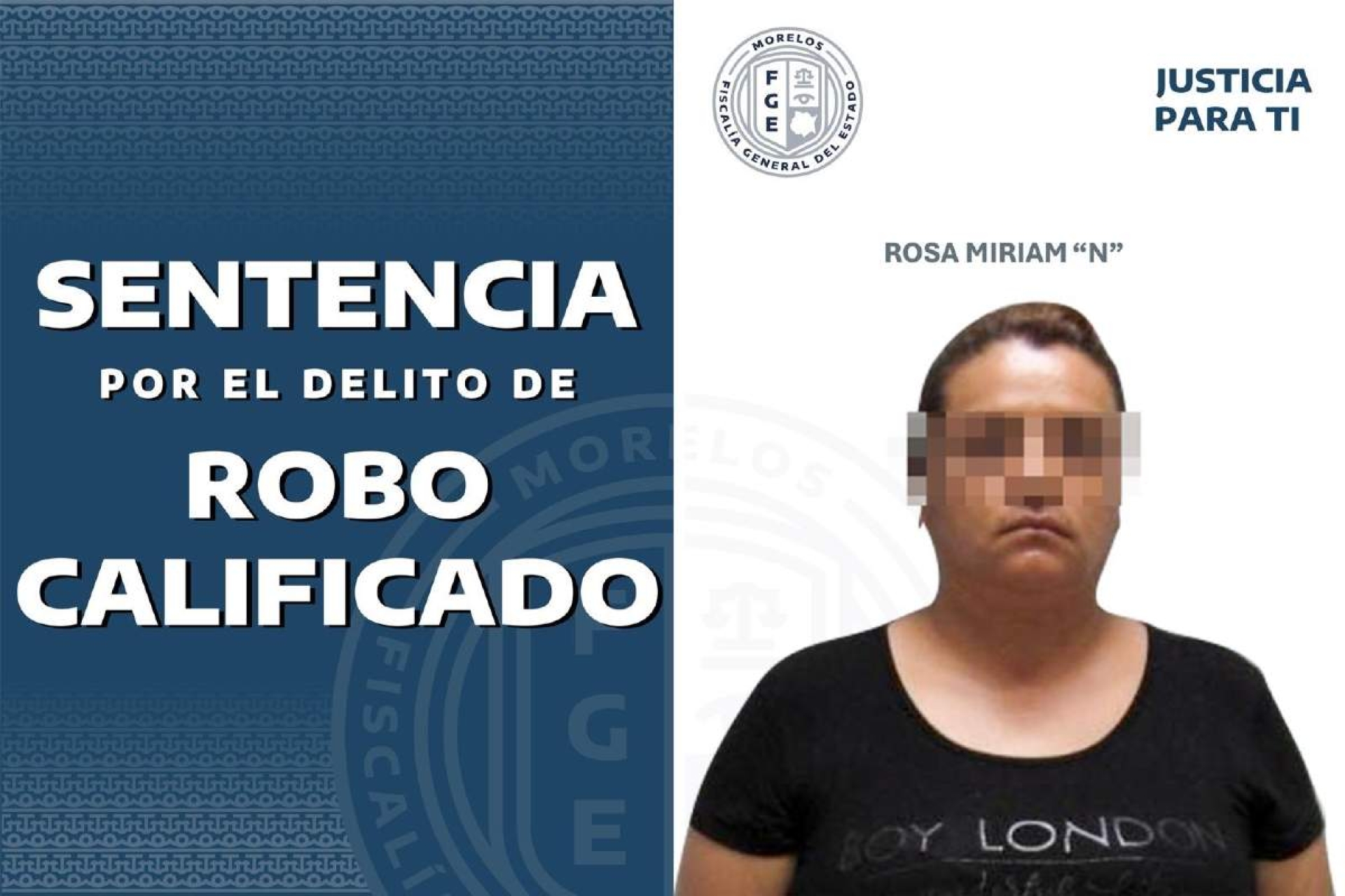 Dan casi 17 años de prisión a mujer por robo