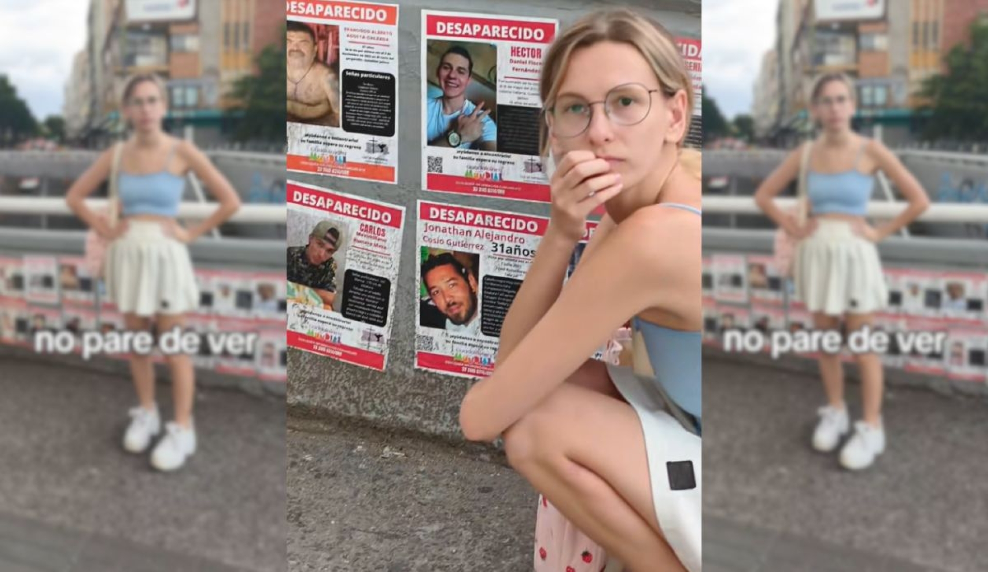 Tiktoker francesa genera polémica al criticar carteles de desaparecidos en Guadalajara