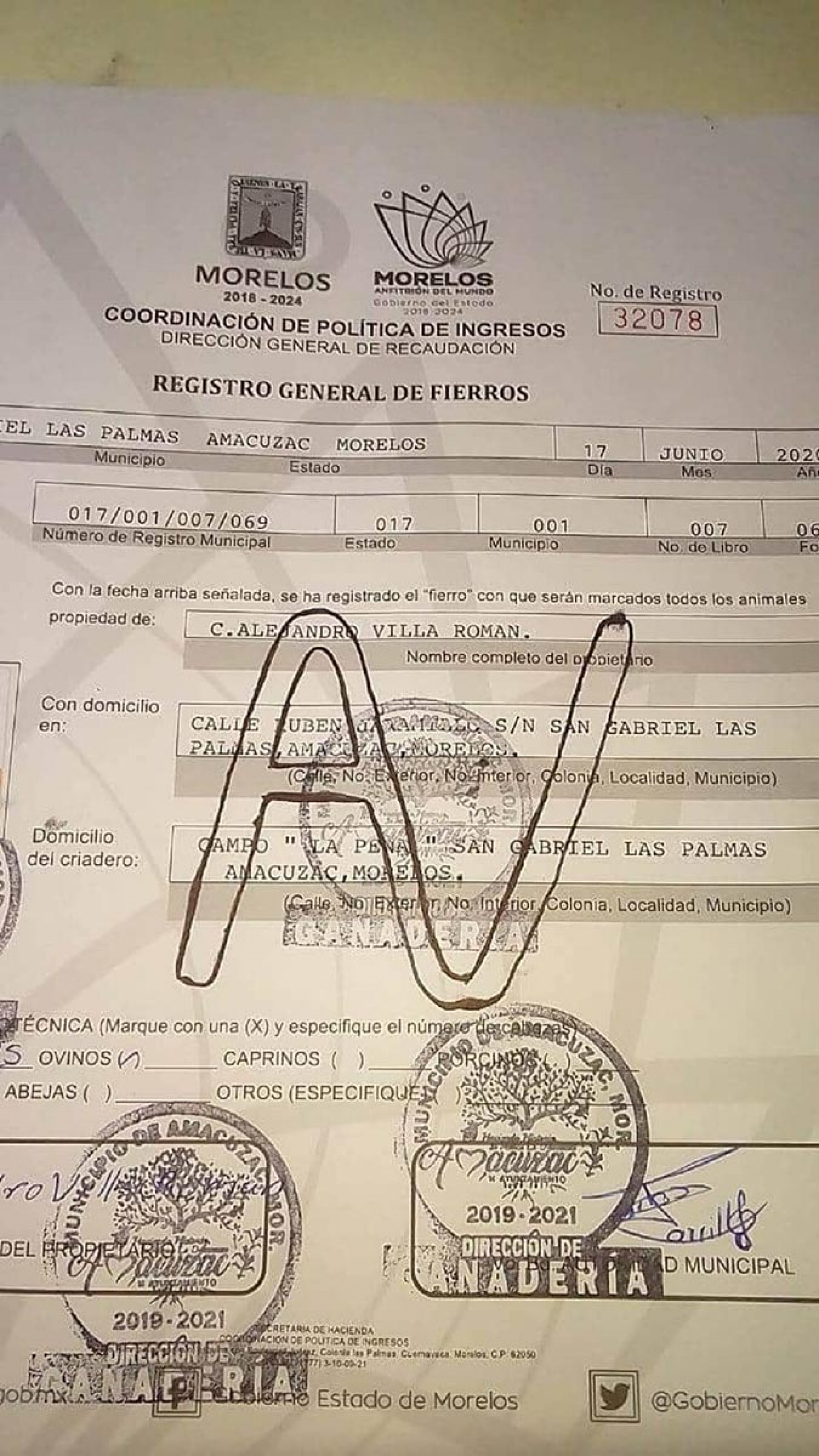 Roban seis cabezas de ganado en San Gabriel Las Palmas