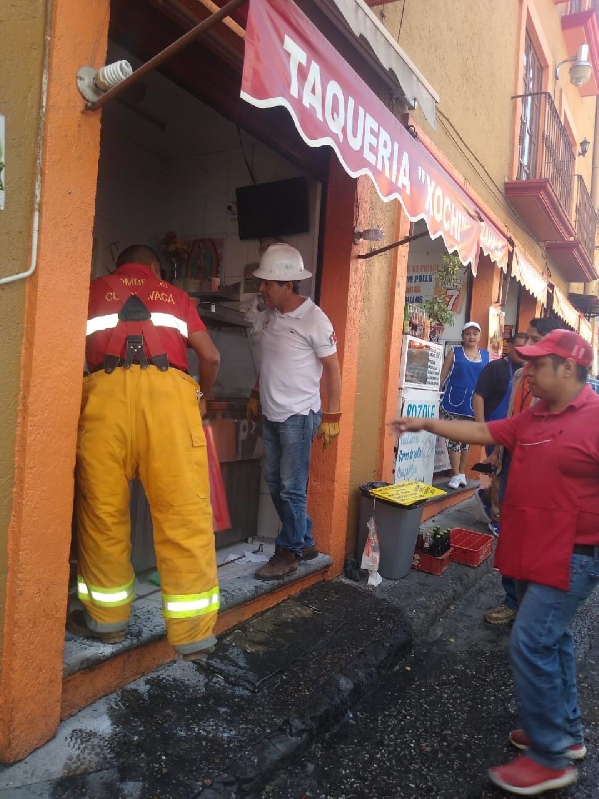 Se registra un flamazo en taquería de Cuernavaca