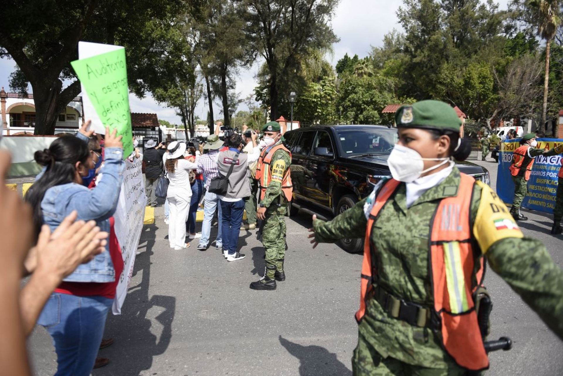 Oleada de manifestaciones durante la visita presidencial