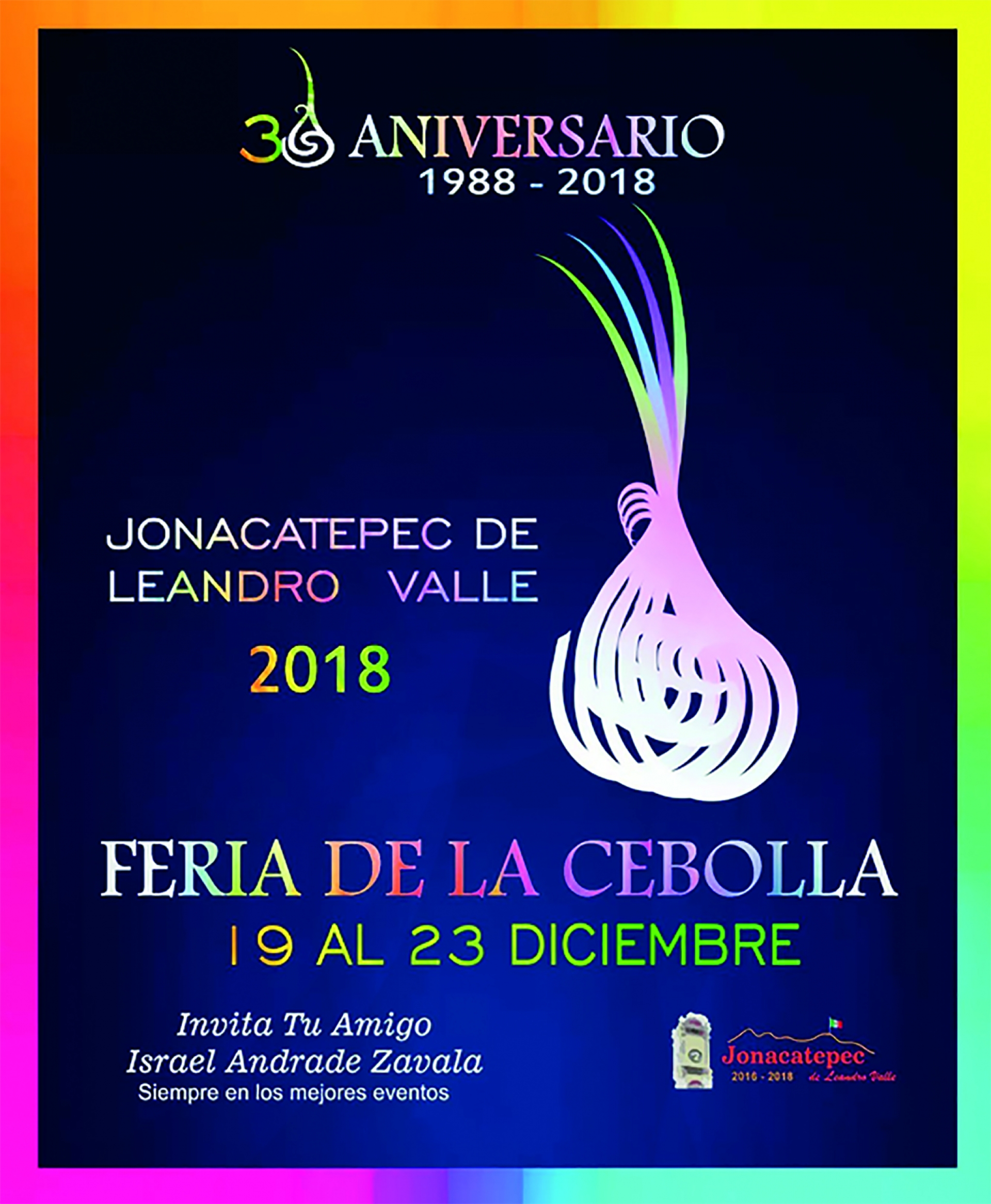 Del 19 al 23 de diciembre se llevará a cabo la XXX Feria de la Cebolla en Jonacatepec