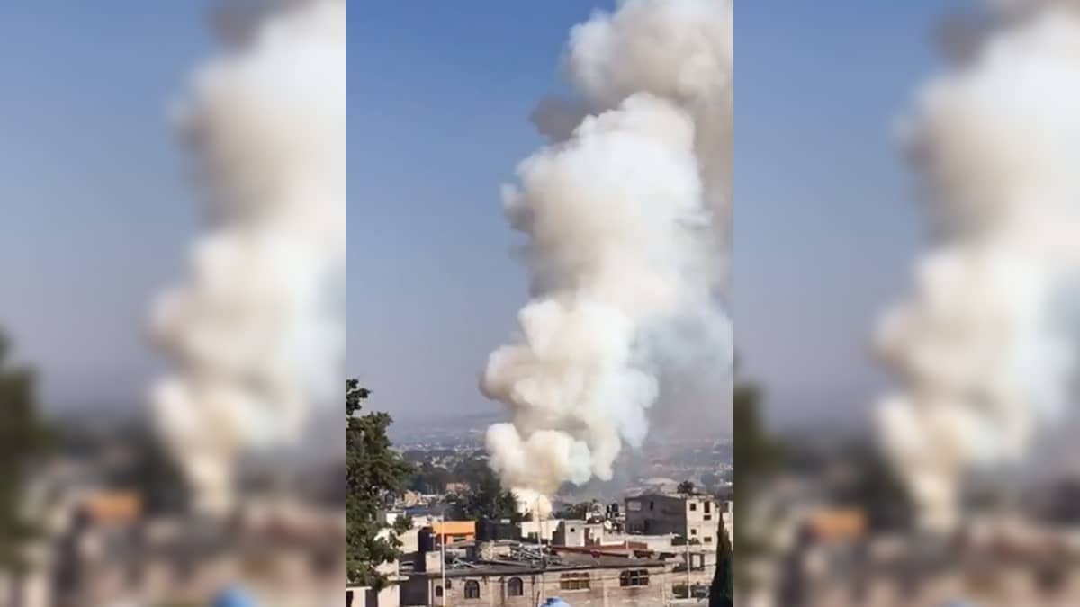 Se registra fuerte explosión en taller de pirotecnia en Tultepec